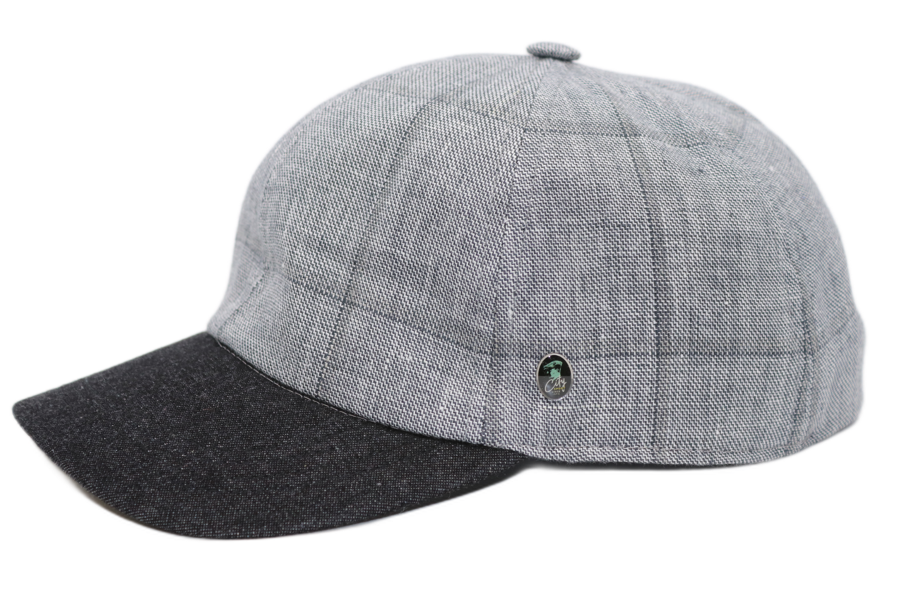 city sport baseball cap linnen grijs ruit