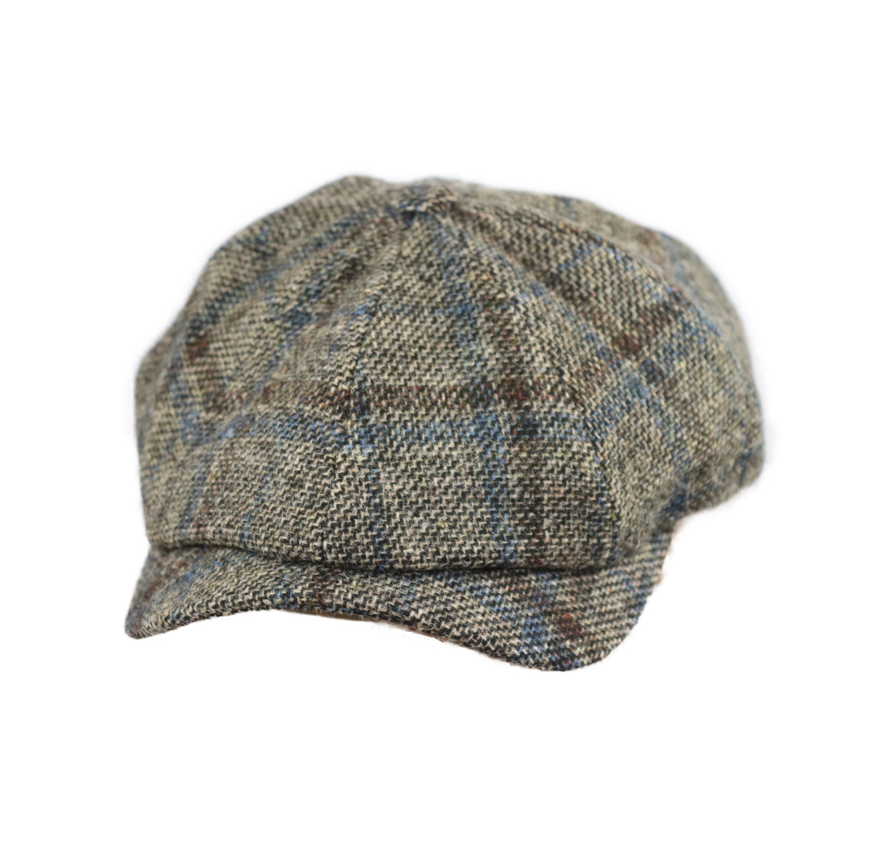 Wigens Newsboy Retro Cap Checkered Brown Blue