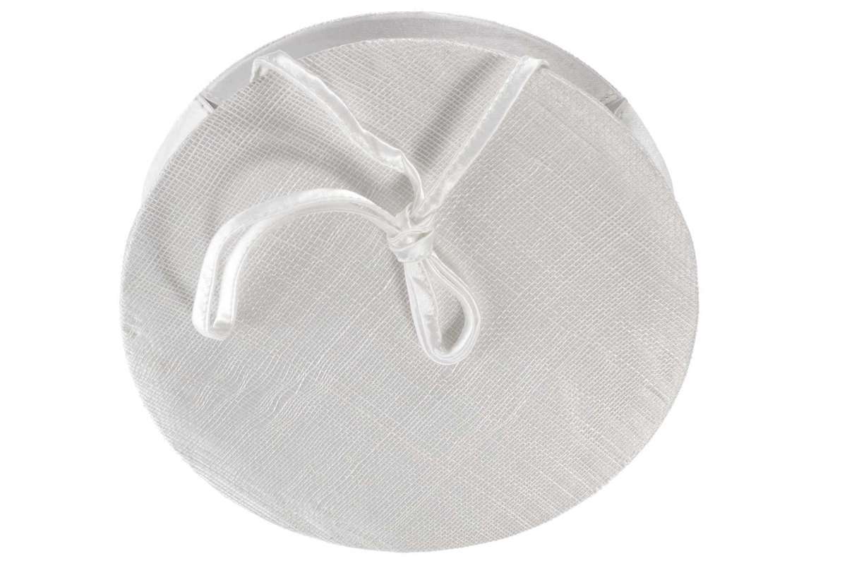 seeberger avondtas rond sinamay white