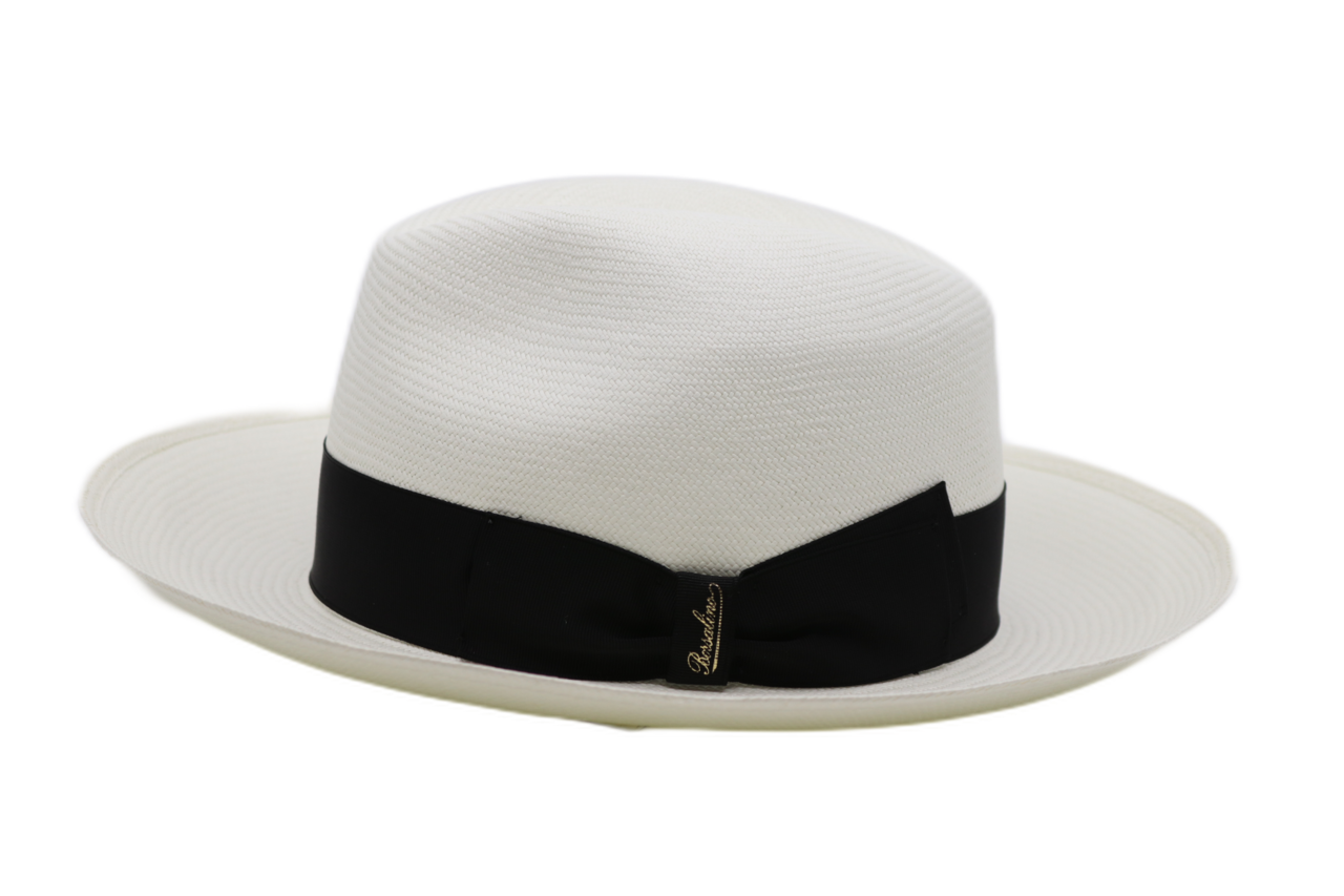 Borsalino Amadeo Fine Panama Hoed White and Wide Brim