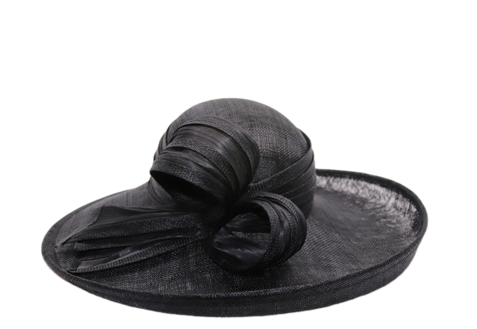 maddox occasion hat bow and pen sinamay black