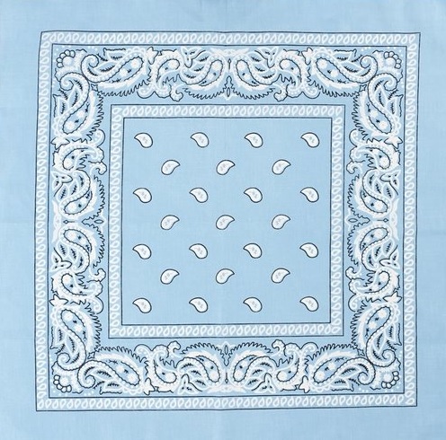 onkar bandana boeren zakdoek paisley licht blauw