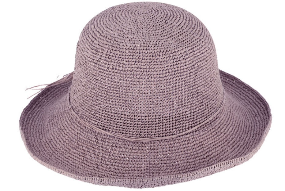 fiebig dames floppy hat crochet cellulose lilac