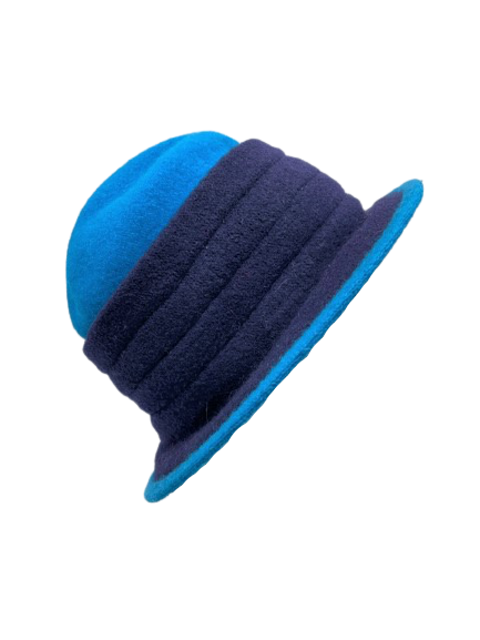 mirjam nuver wolvilt cloche nero s two tone blauw 