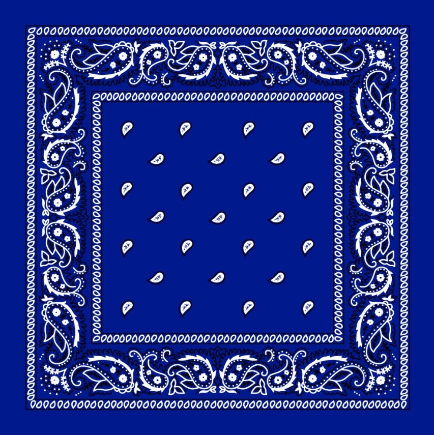 onkar bandana boeren zakdoek paisley blauw