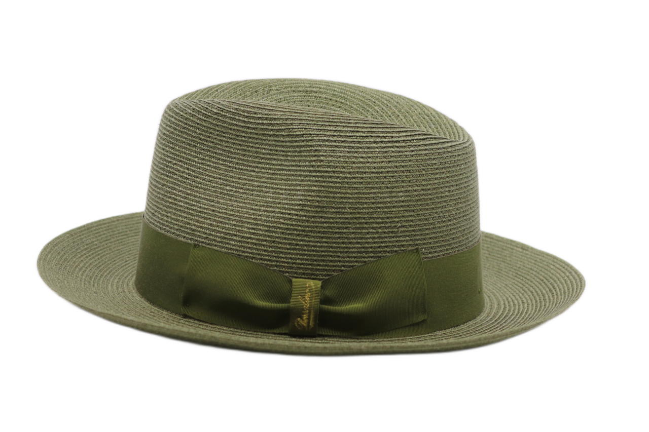 borsalino fedora bogart bandstro hemp green