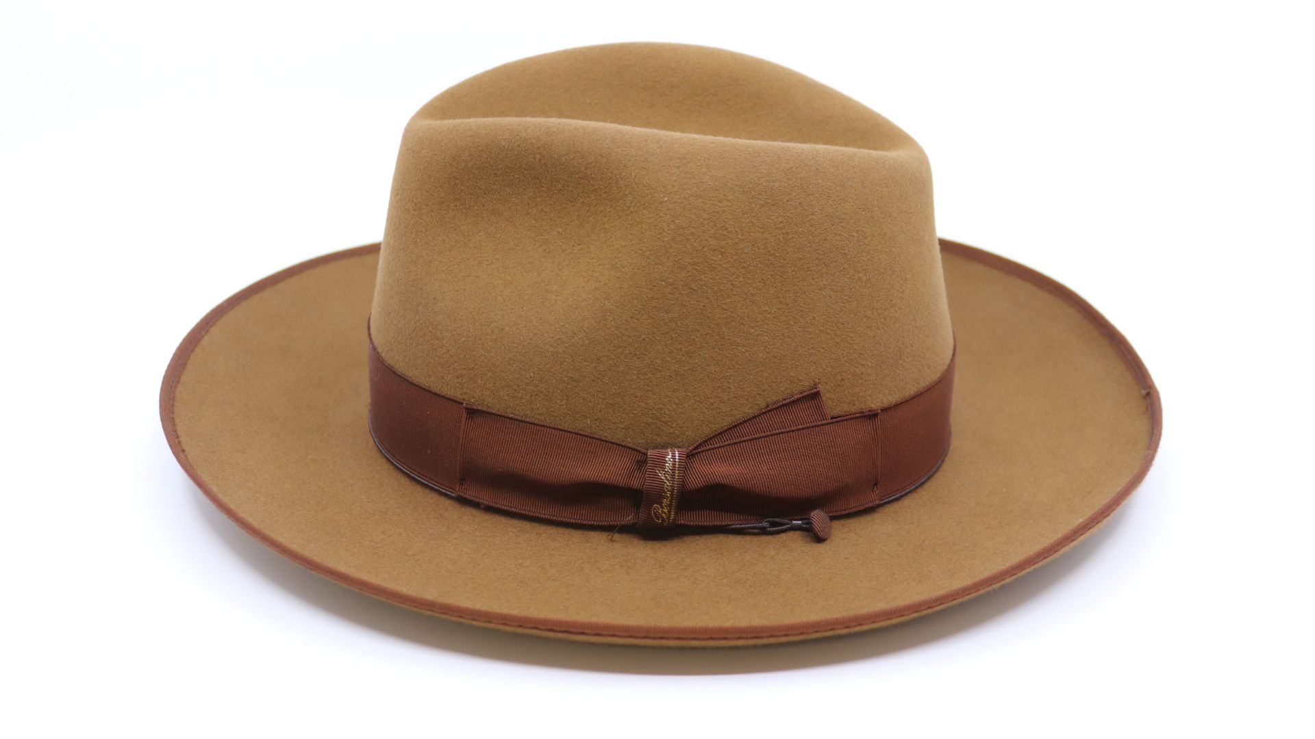 borsalino fedora qs haarvilt binded brim camel  