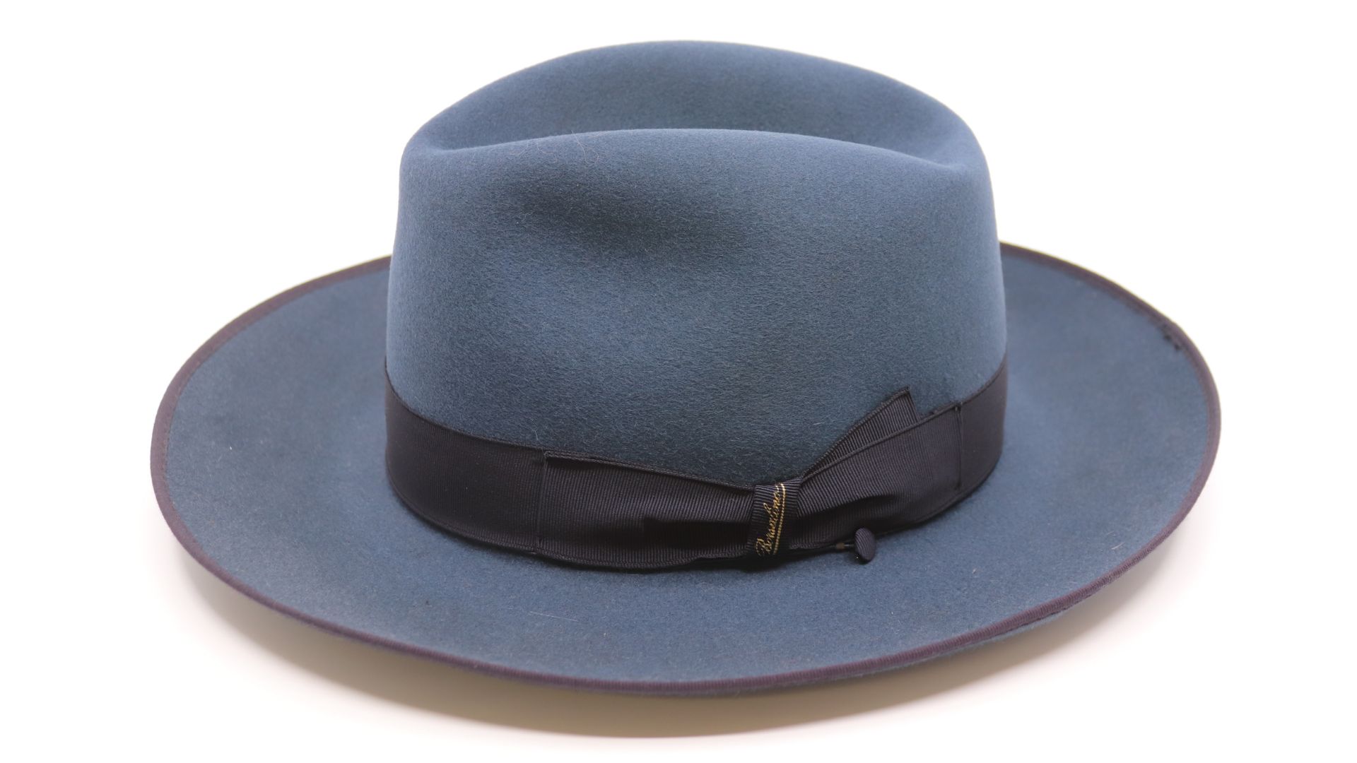 borsalino fedora qs haarvilt binded brim grijsblauw