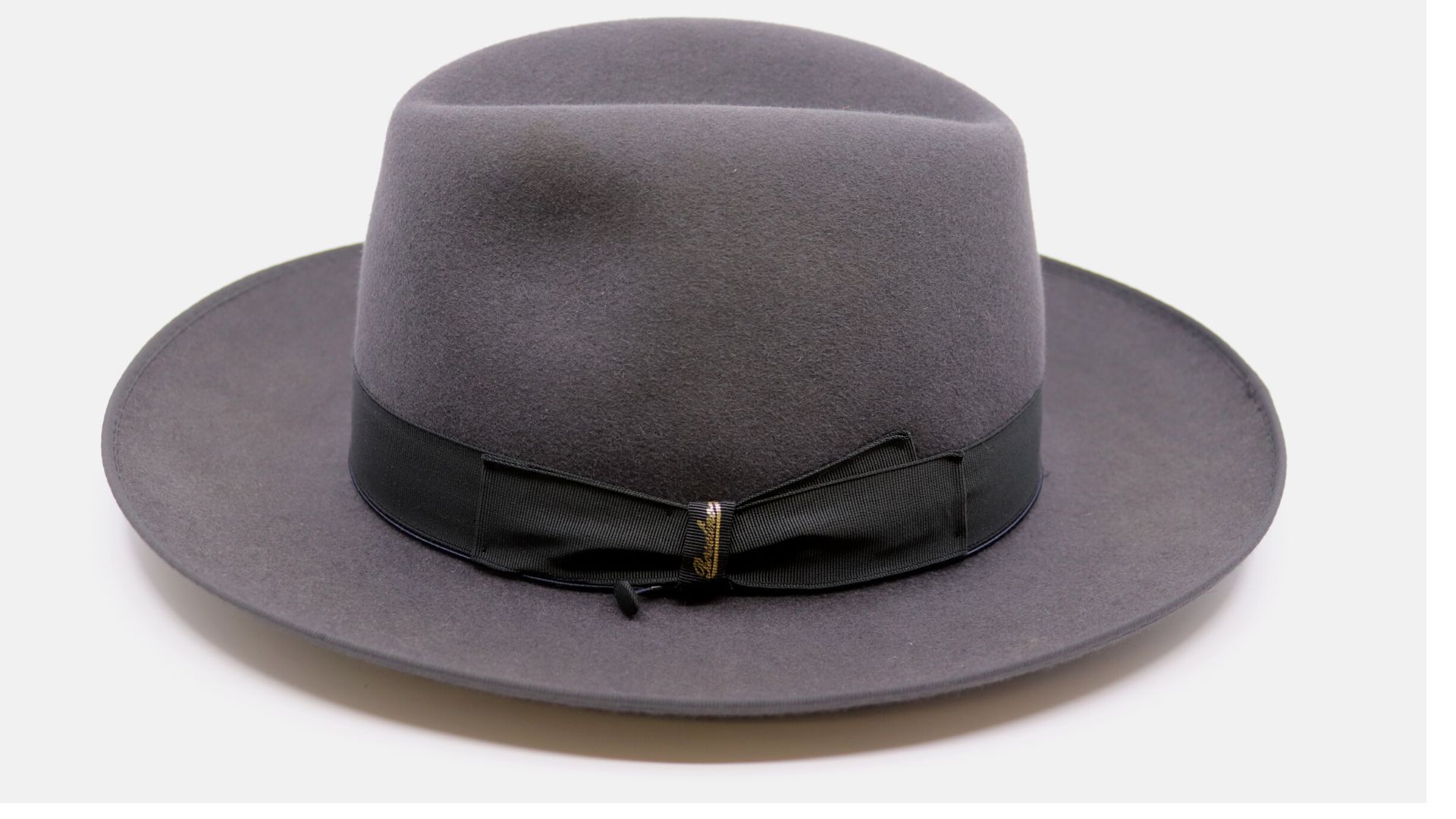 borsalino fedora qs haarvilt binded brim grijs