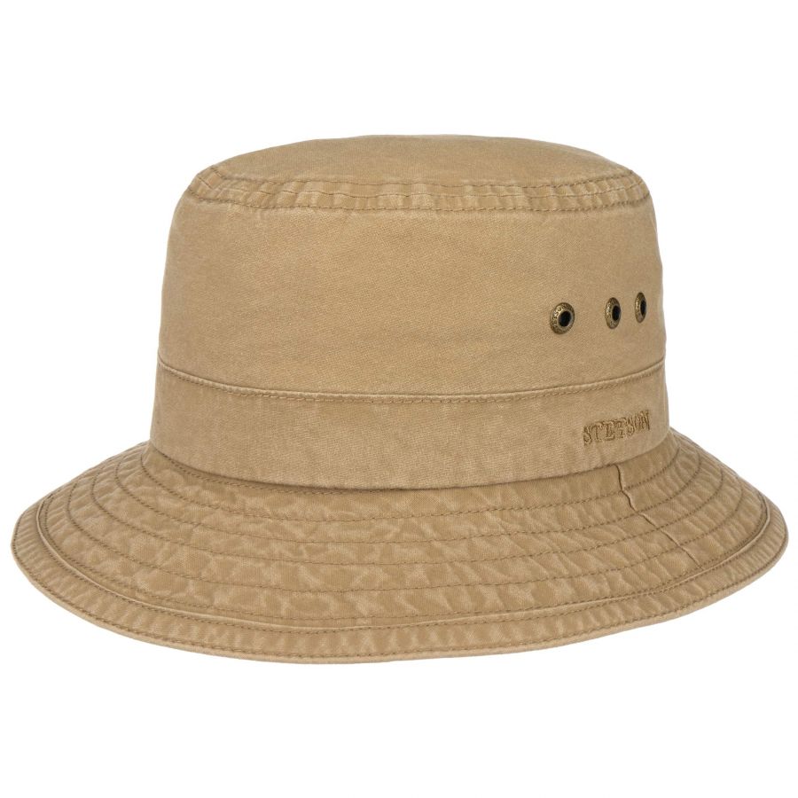 stetson bucket hat delave organic cotton beige