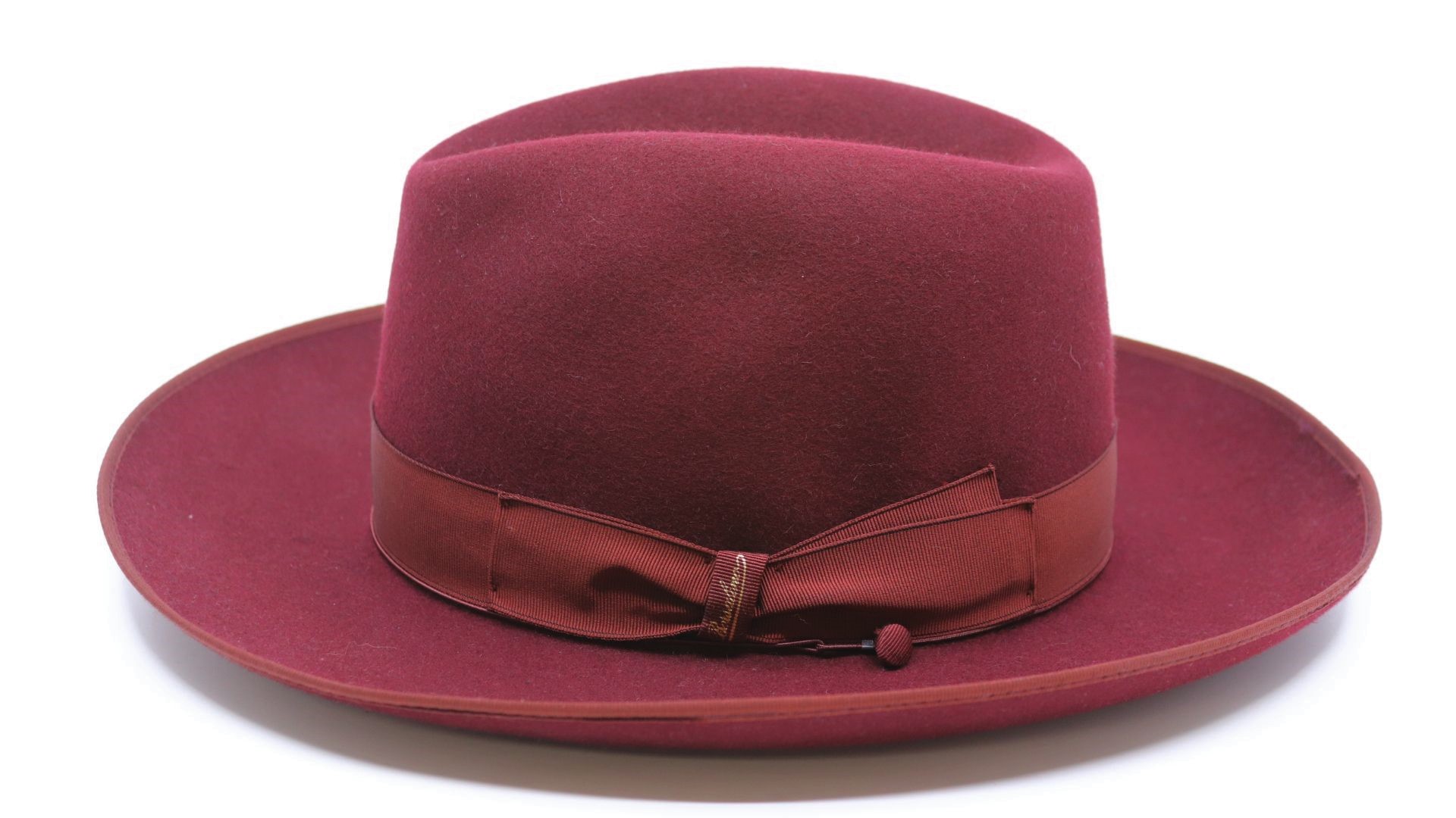 borsalino fedora qs haarvilt binded brim bordeaux 