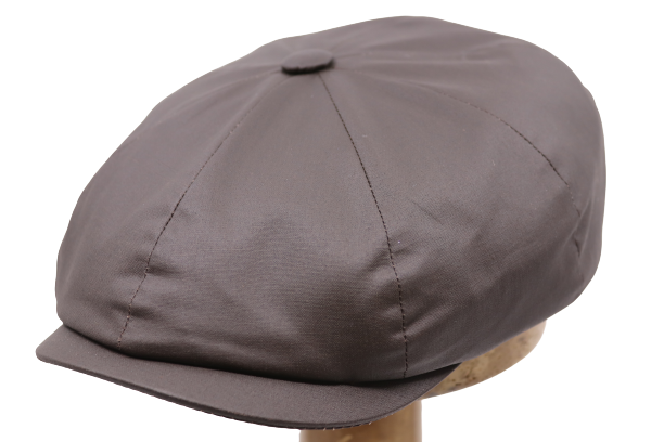 alfonso deste newsboy cap wax cotton model kyoto bark brown