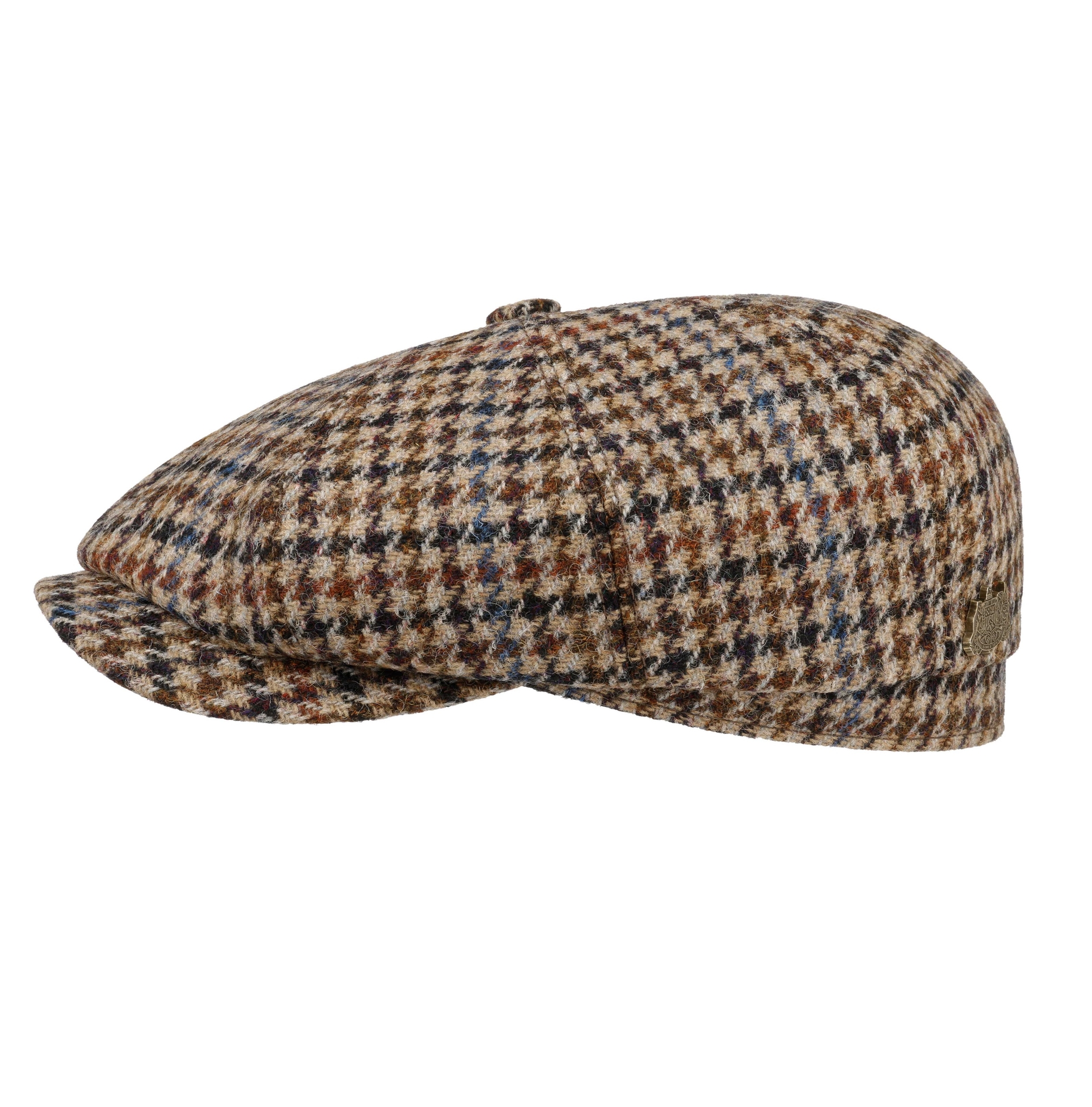 stetson hatteras newsboy cap harris tweed pdp denim contrast