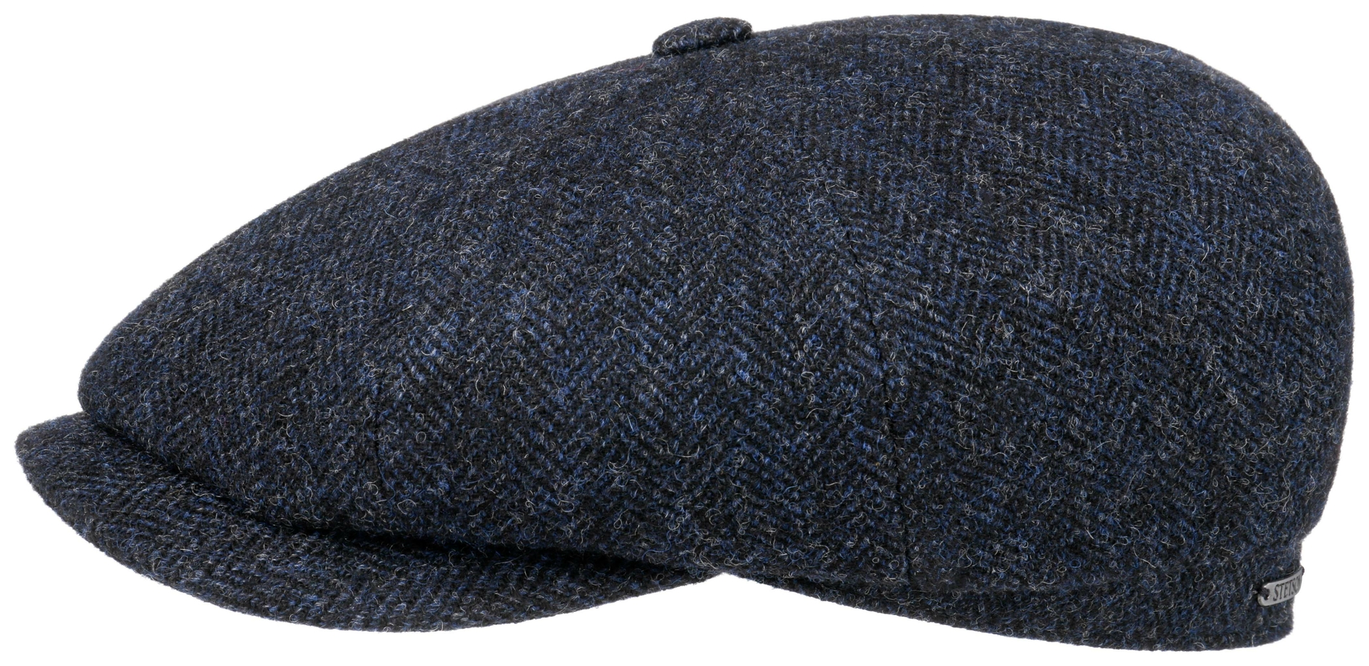 stetson newswboy cap hatteras woolrich herringbone dark blue