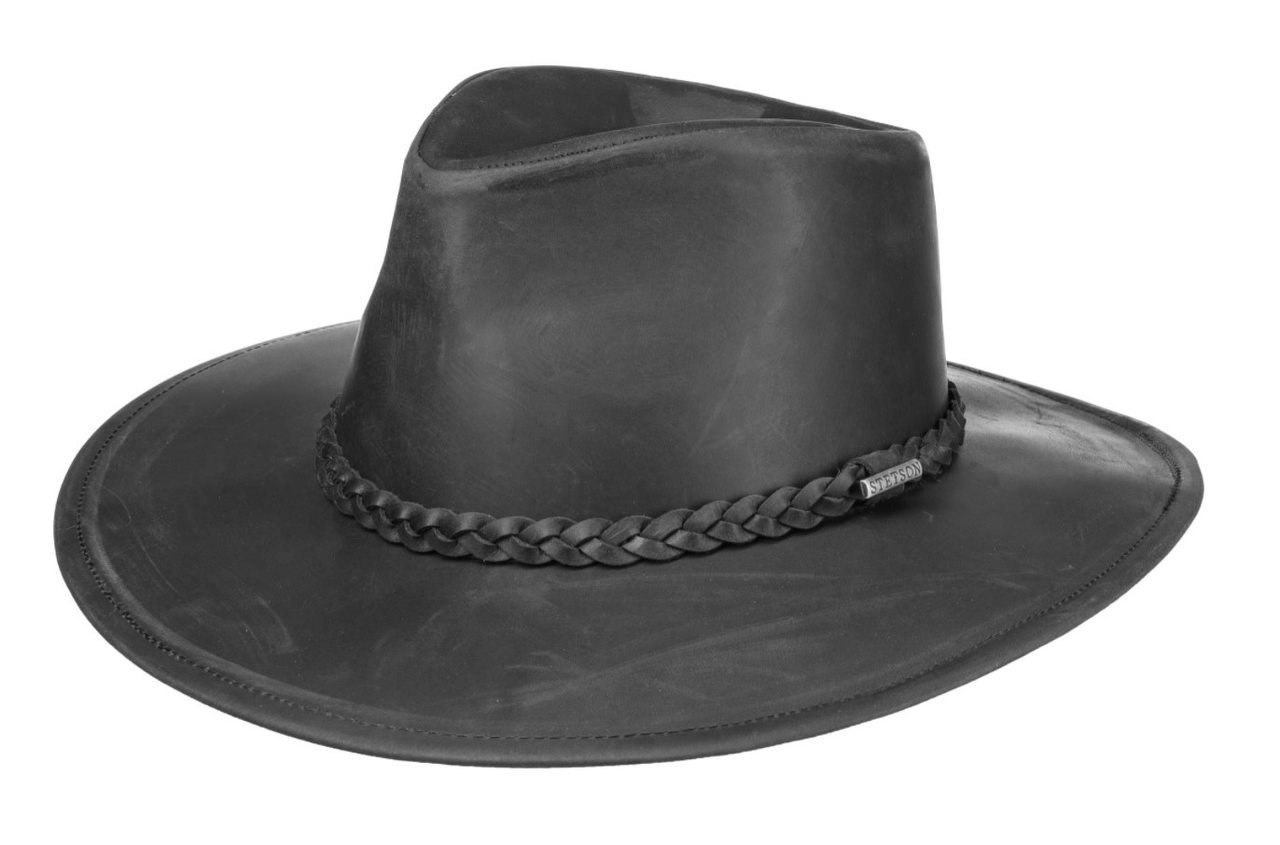 stetson outdoor hat buffalo leather black