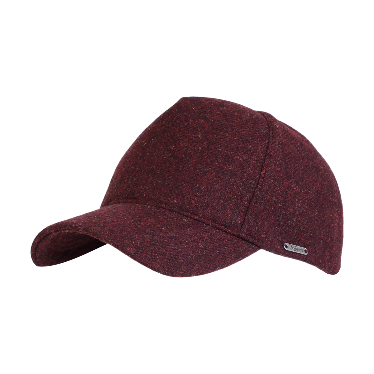 wigens baseball cap contemporary tweed bordeaux