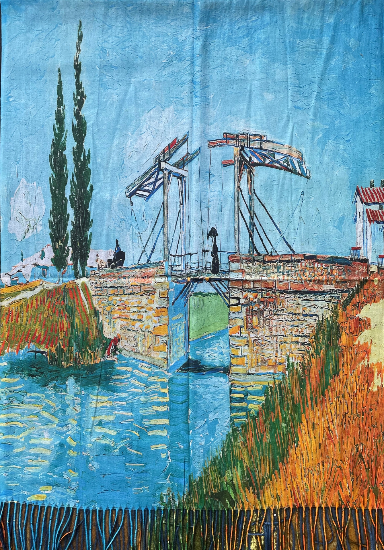 onkar painting sjaal wolmix langlois bridge at arles