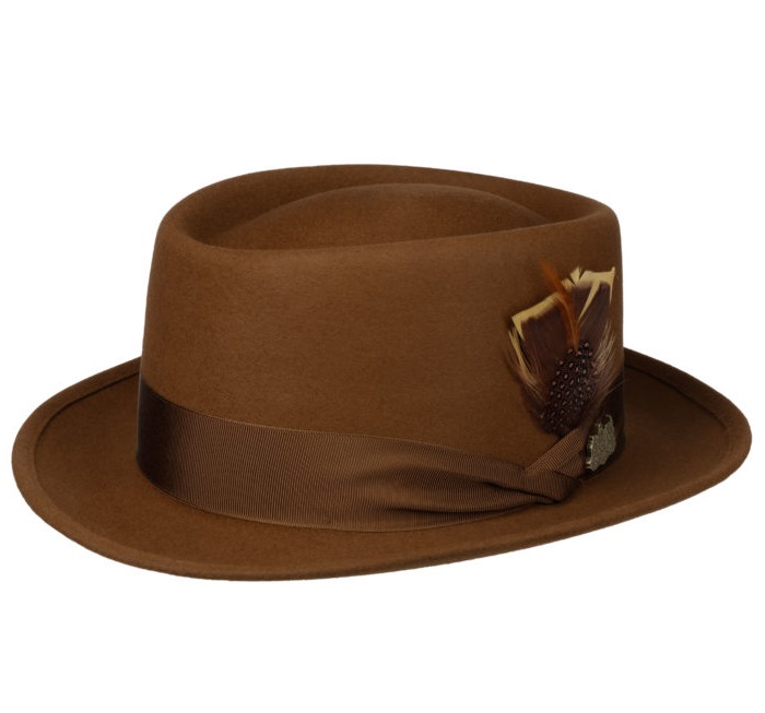 stetson pork pie haarvilt tan