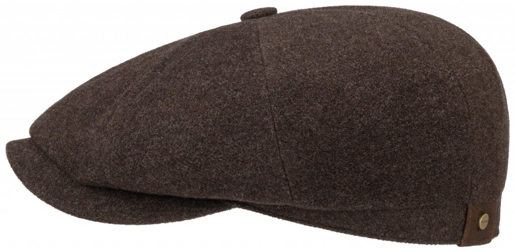 stetson hatteras newsboy cap wol kasjmier mix brown