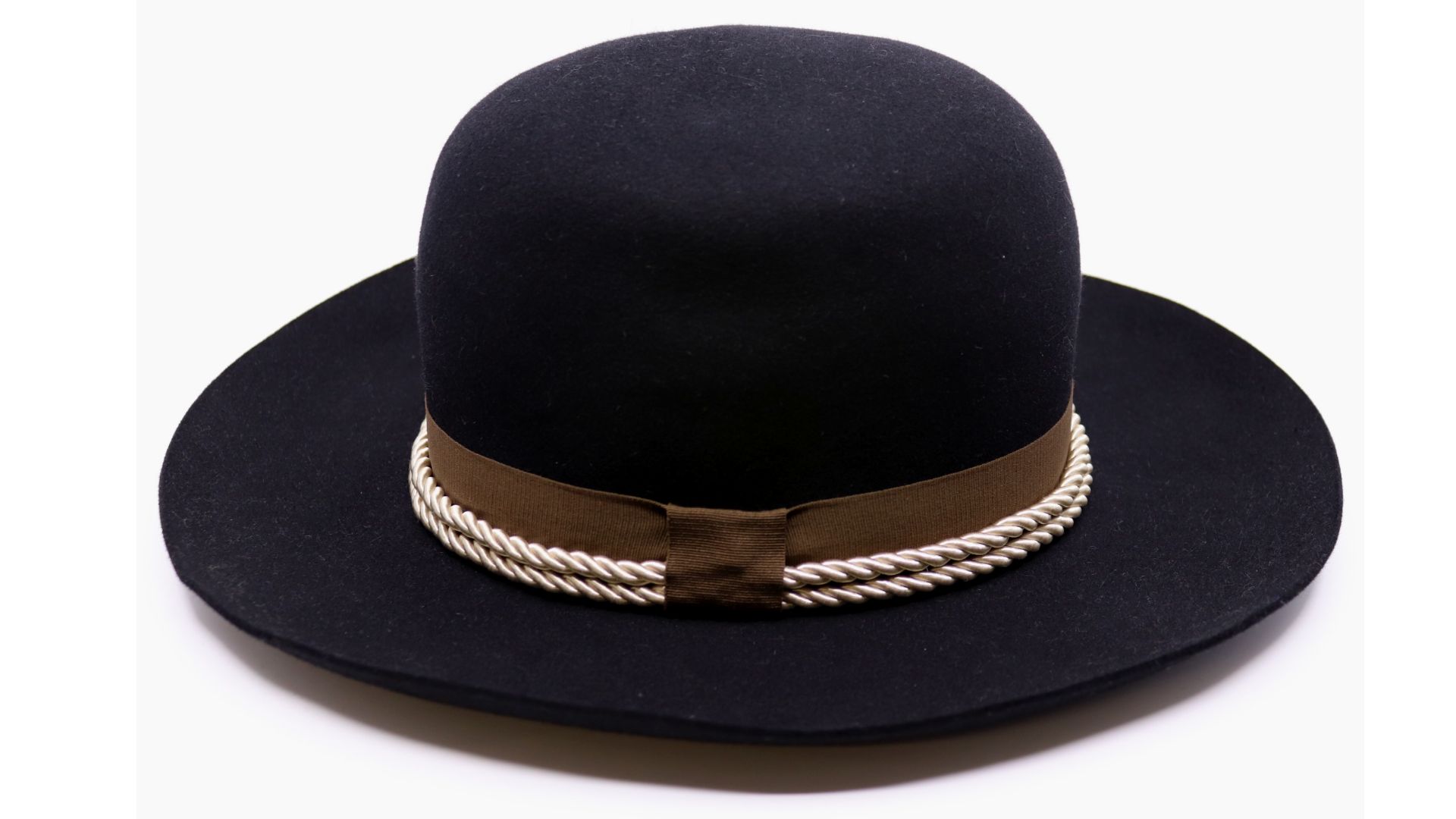 panizza fedora open crown torino bespoke haarvilt zwart