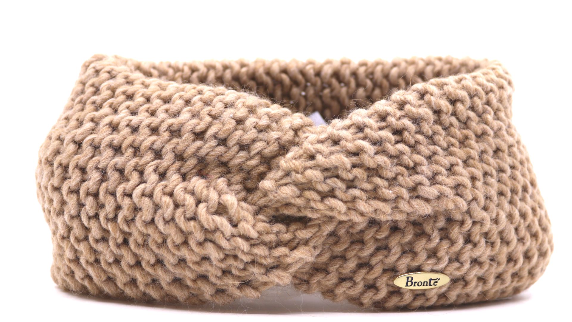 bronte haarband camille knitted wolmix camel