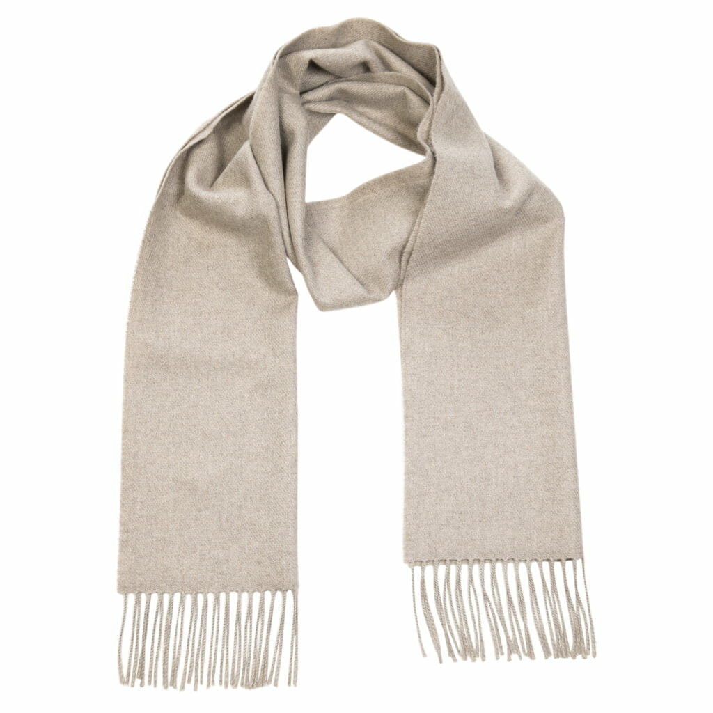 john hanly merino luxury wool scarf oatmeal natural