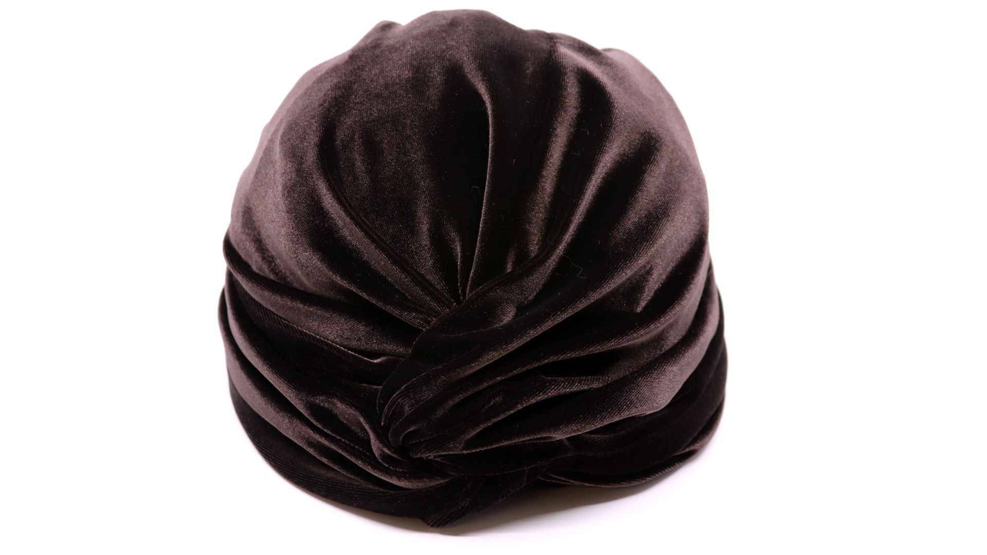 jos van dijck turban velvet chocolate brown