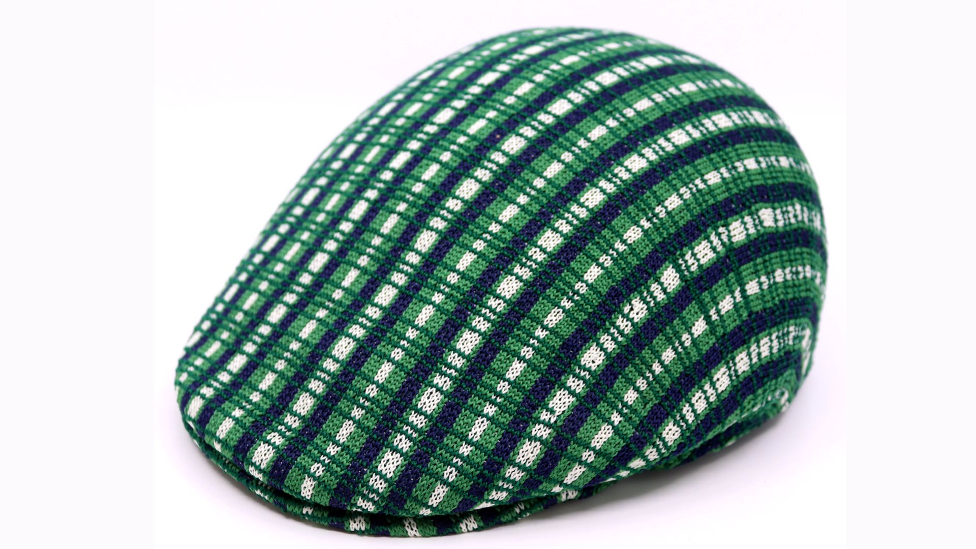 kangol flatcap 507 prep plaid acryl green