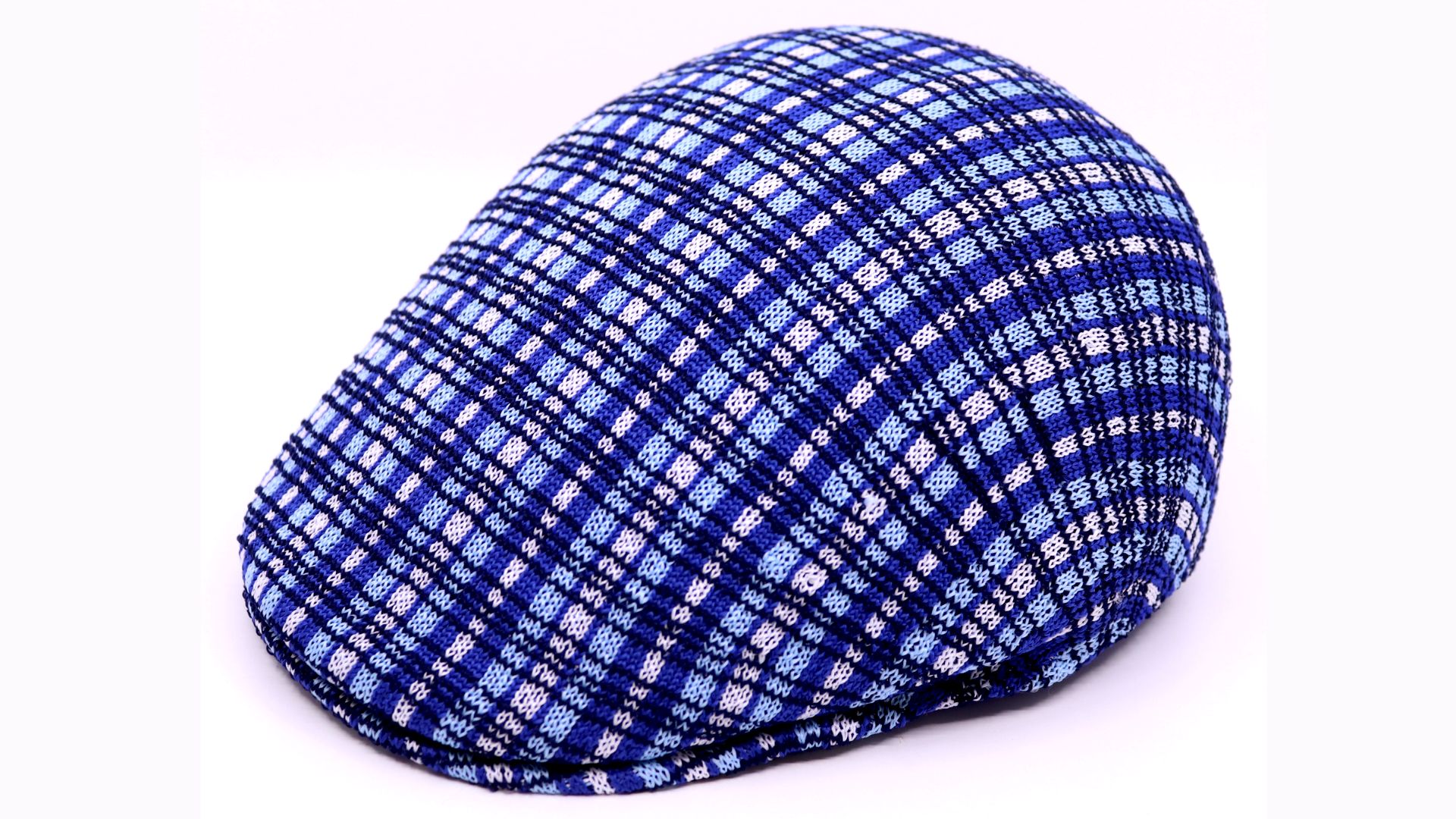 kangol flatcap 507 prep plaid acryl blue