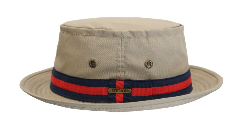 stetson classic band pork pie cottonmix beige