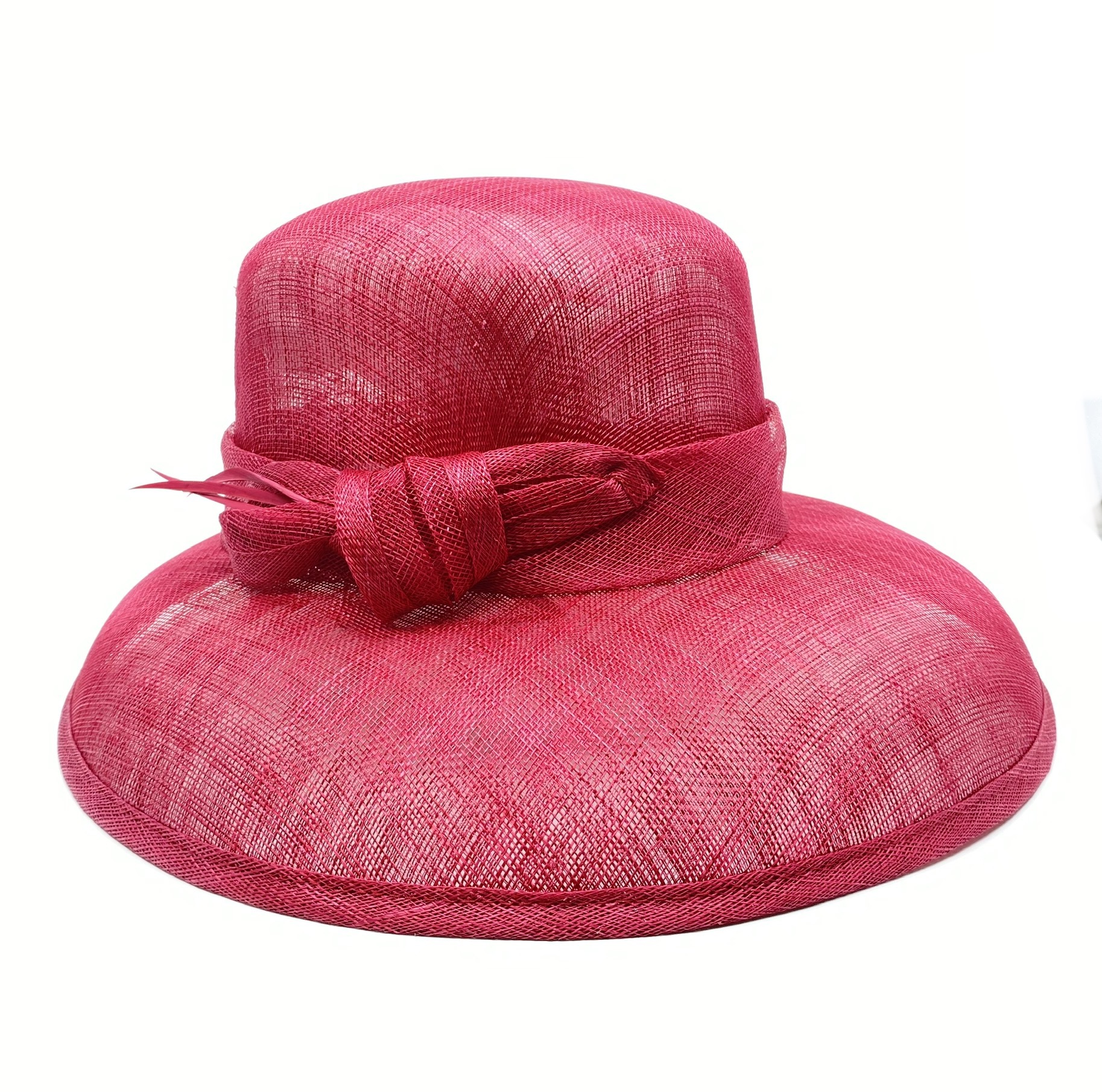 seeberger occasion hat knot sinamay ruby red