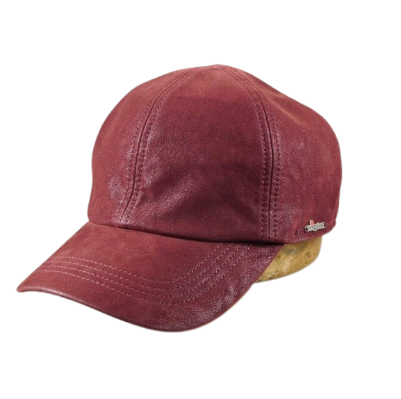 wigens baseball cap vegan leather bordeaux