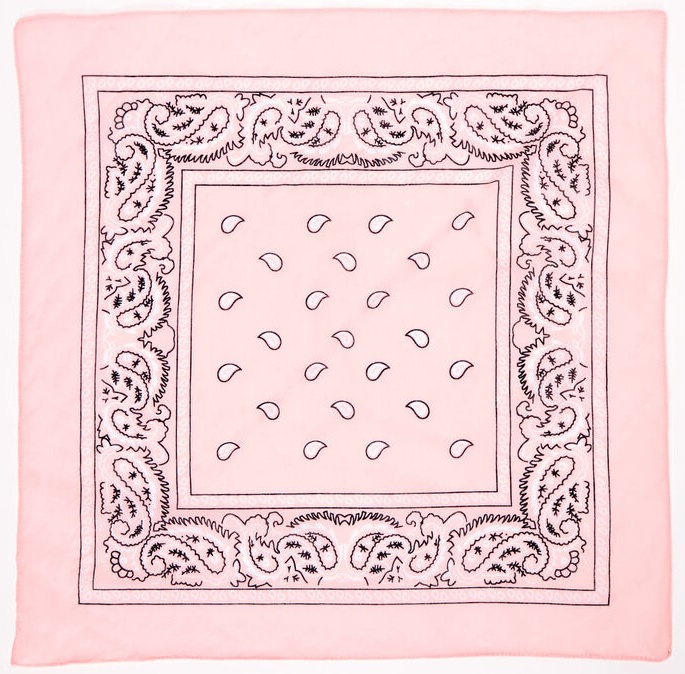 onkar bandana boeren zakdoek paisley extra zacht roze