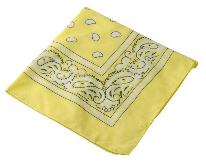 onkar bandana boeren zakdoek paisley zachtgeel