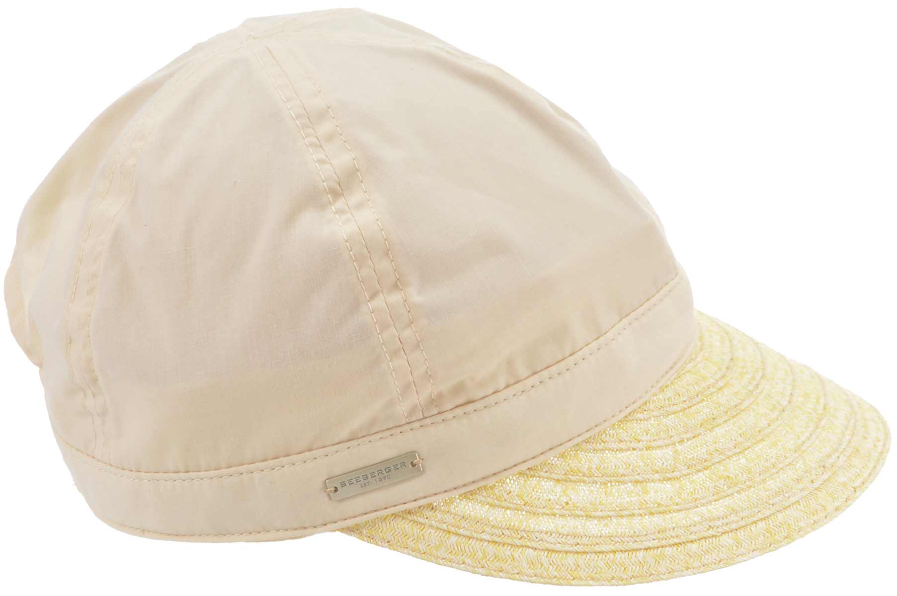 seeberger visor cap katoen papierstro linen