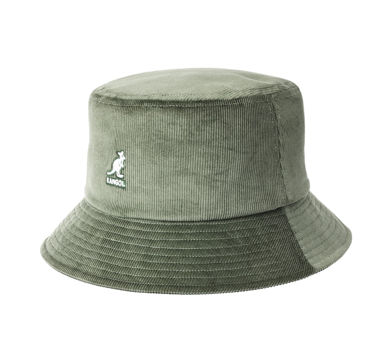 kangol bucket hat corduroy olive green