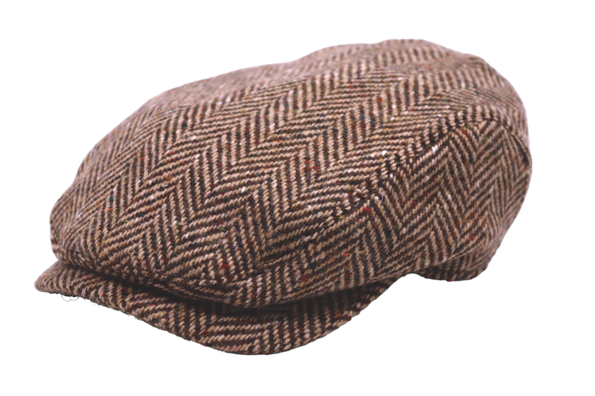 wigens ivy contemporary cap magee wool herringbone light brown