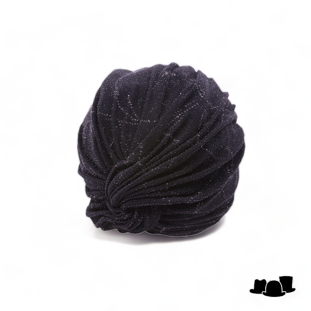 jos van dijck turban lurex midnight dew black