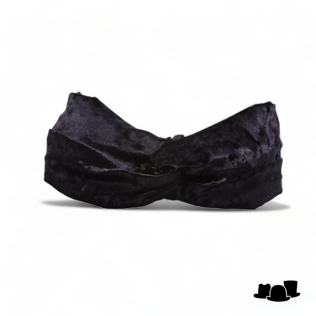 jos van dijck hoofdband velvet wet look black