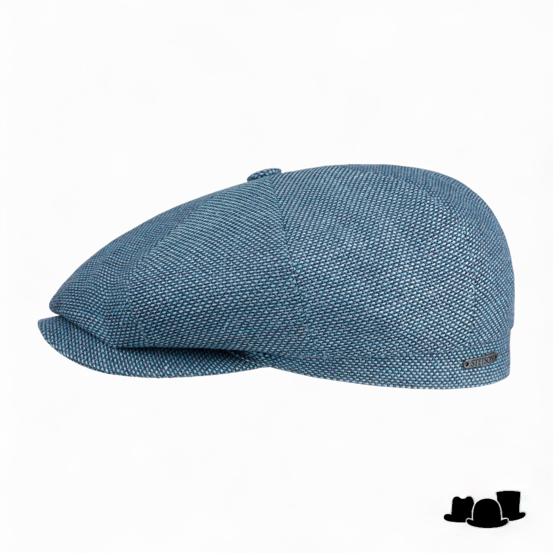 stetson newsboy cap hatteras wol linnen turquoise