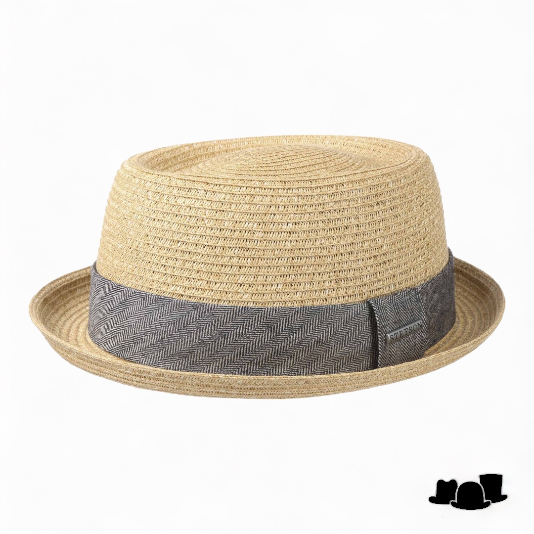 stetson pork pie zomerhoed toyo gemeleerd beige