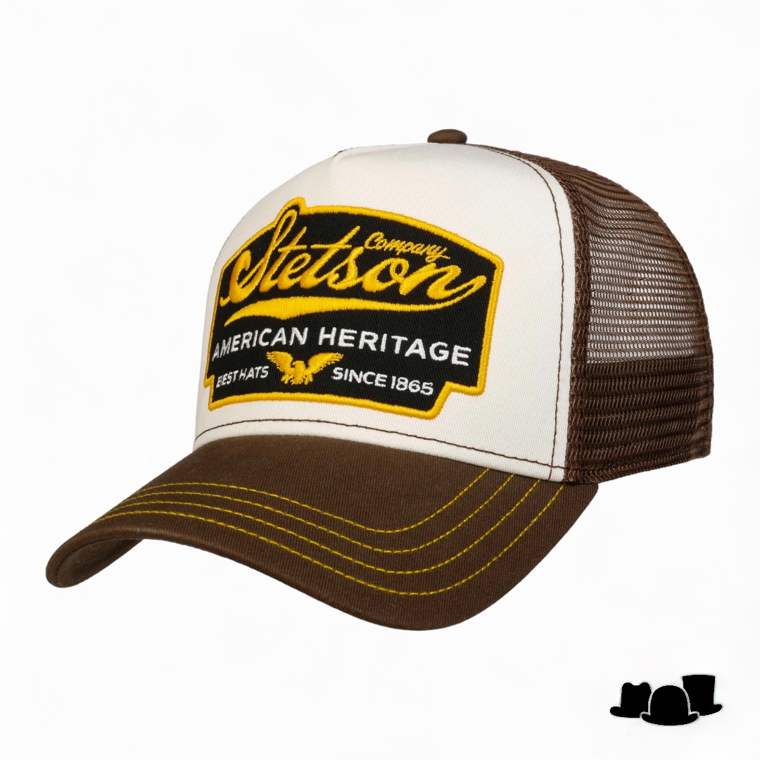 stetson trucker cap american heritage since 1865 dark brown