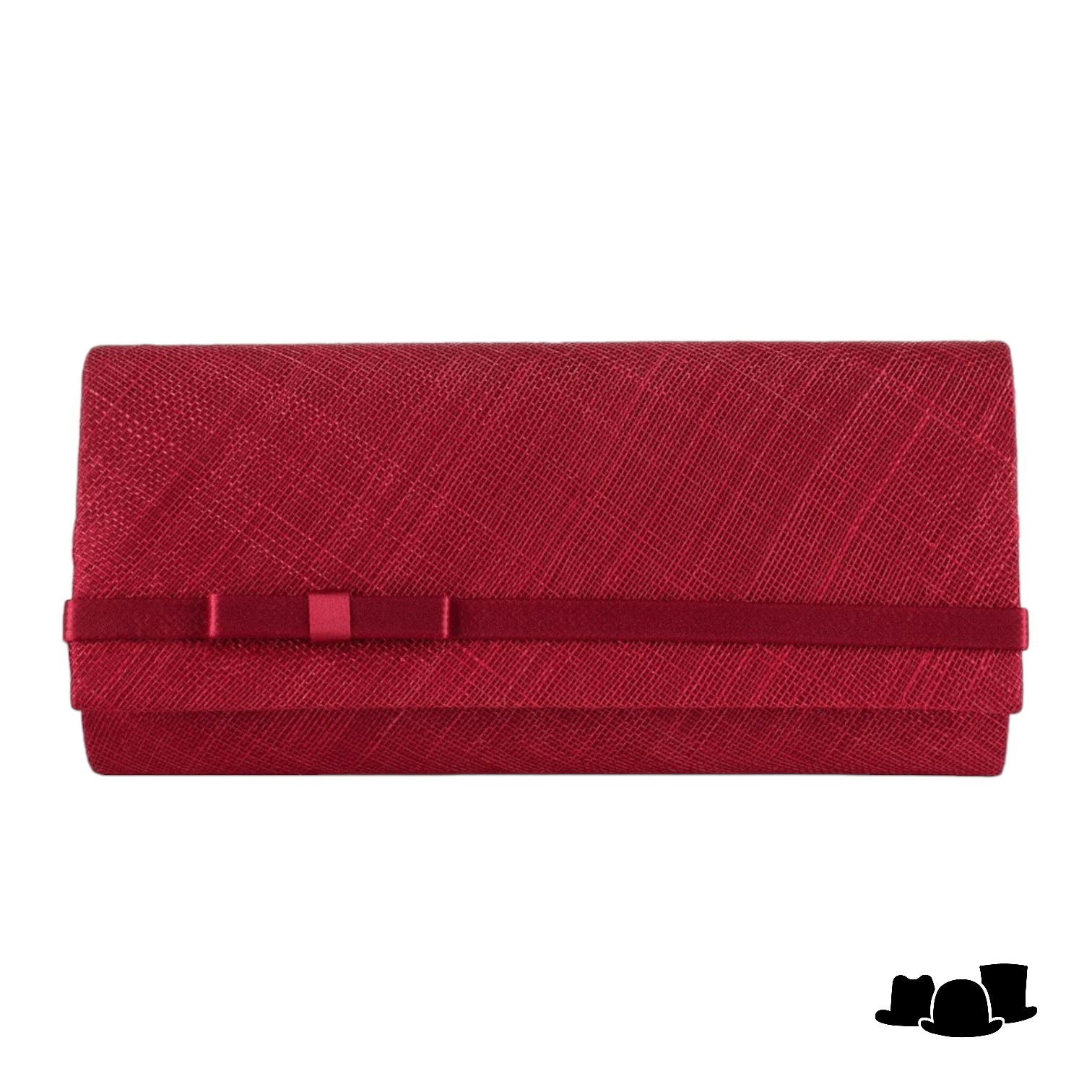 seeberger avondtas strikje sinamay ruby red