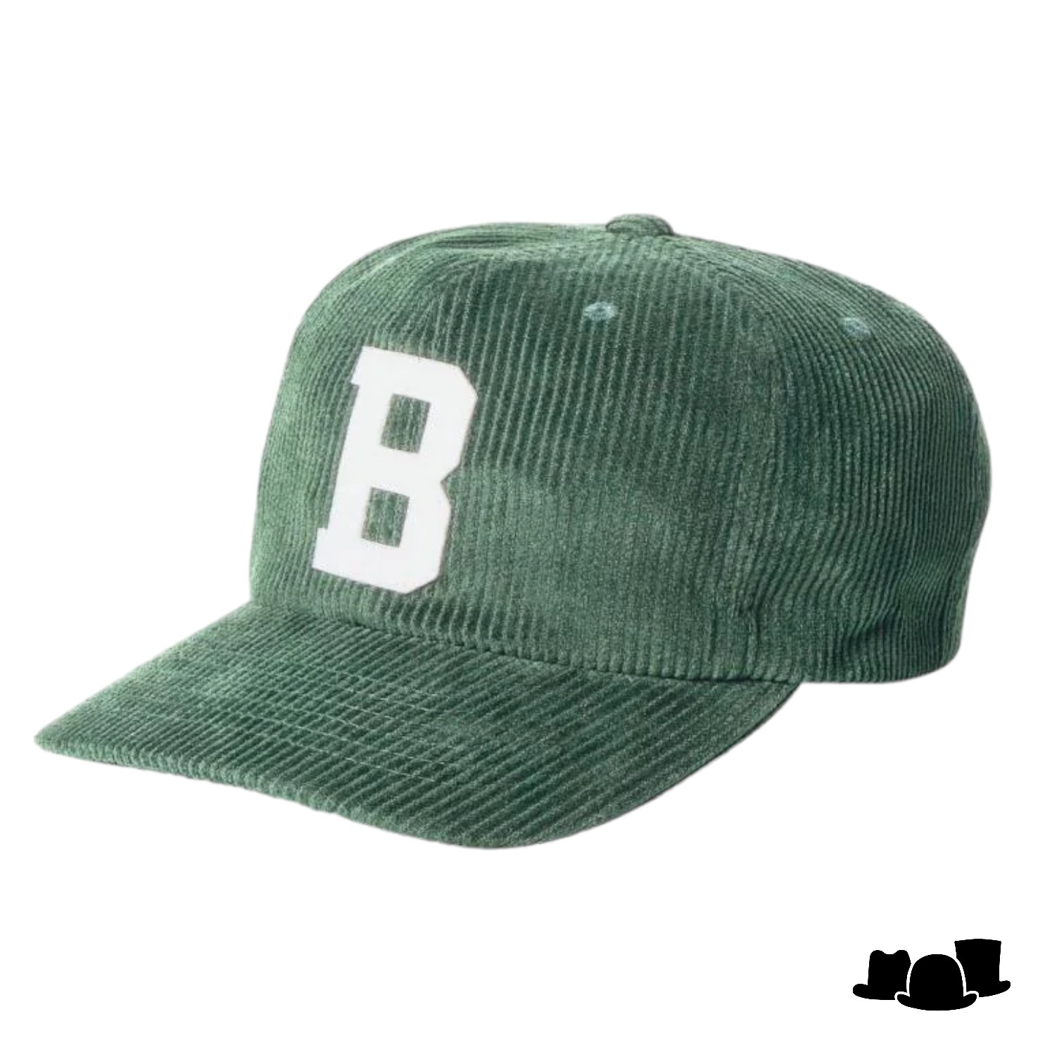 brixton big b mp baseball cap cord emerald