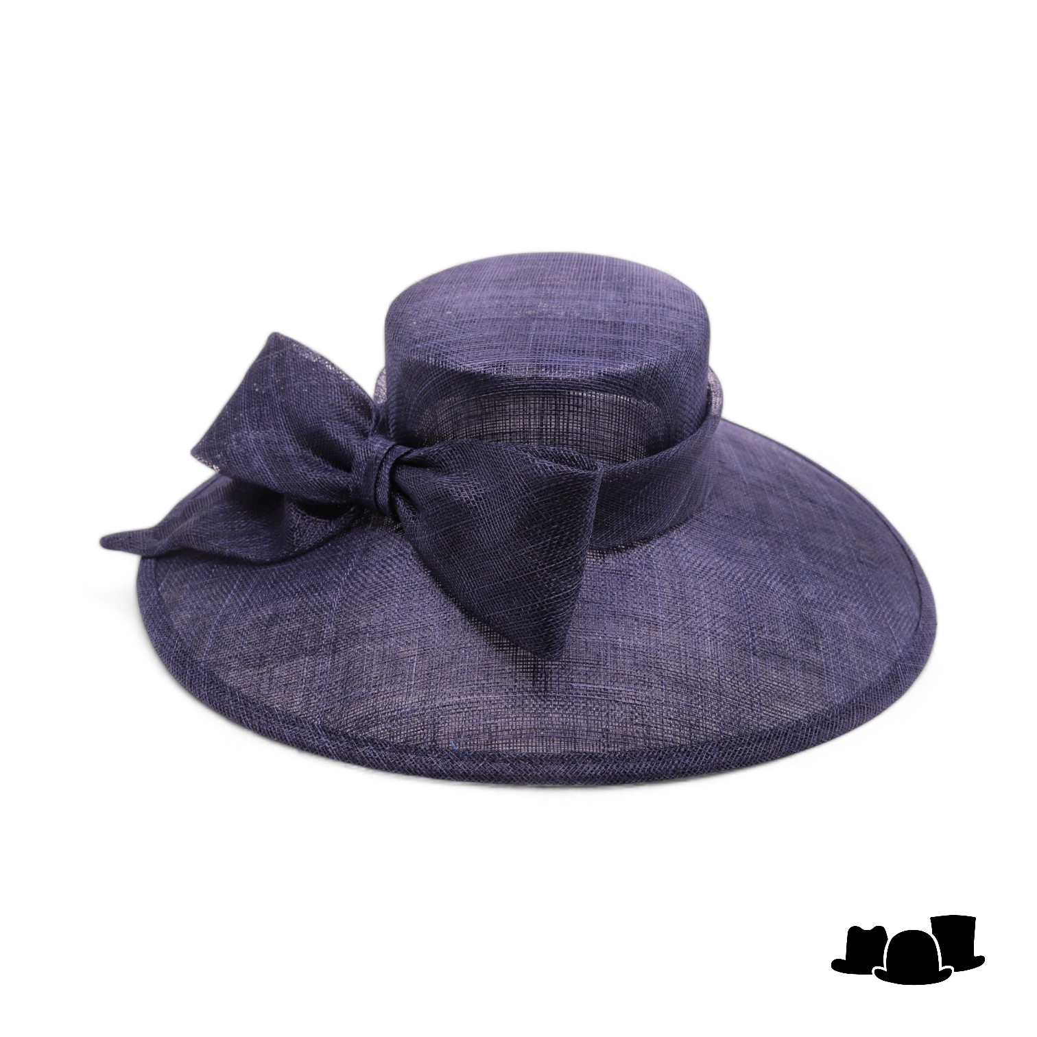 maddox occasion hat asymmetric sinamay bow navy