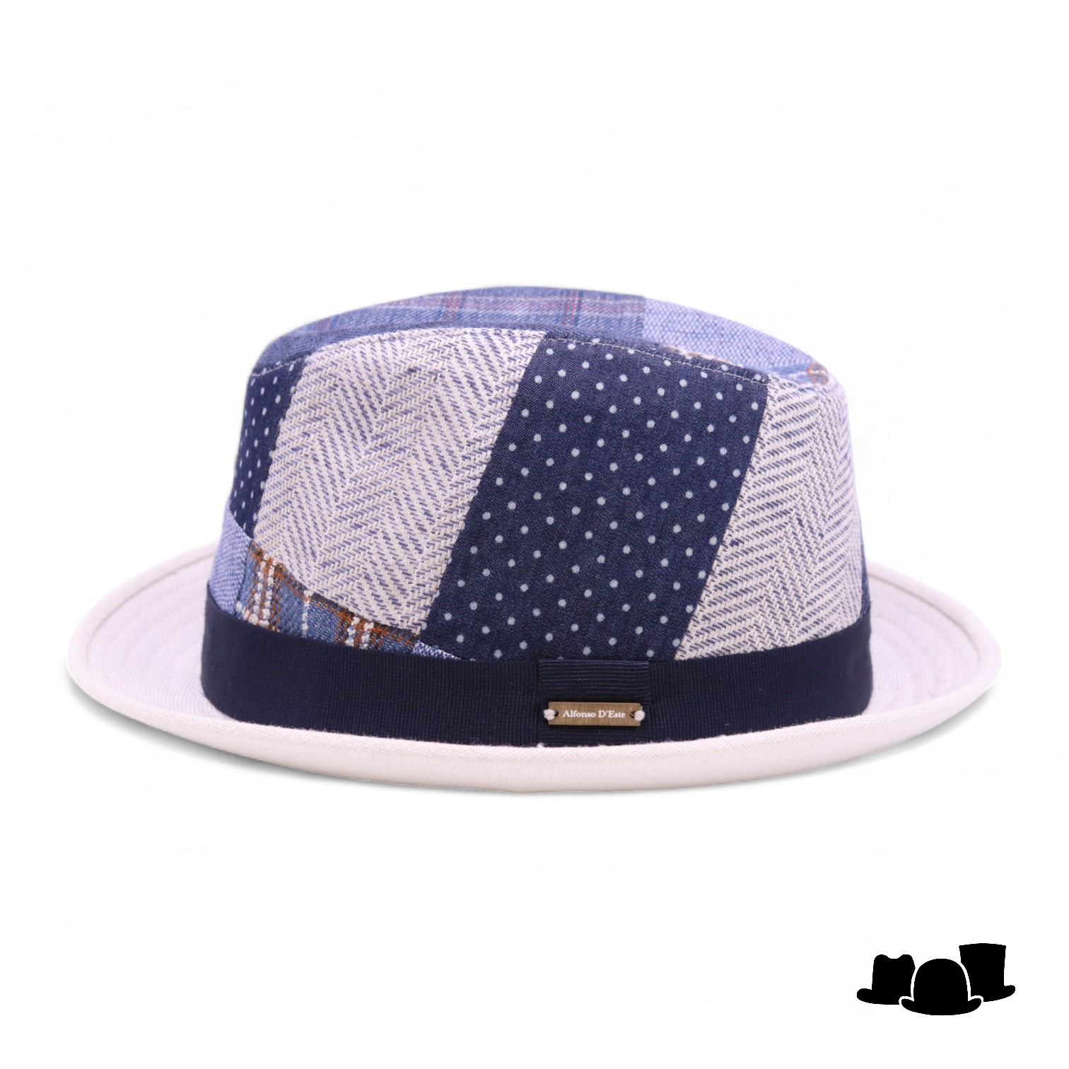 alfonso deste trilby sam patchwork blauw