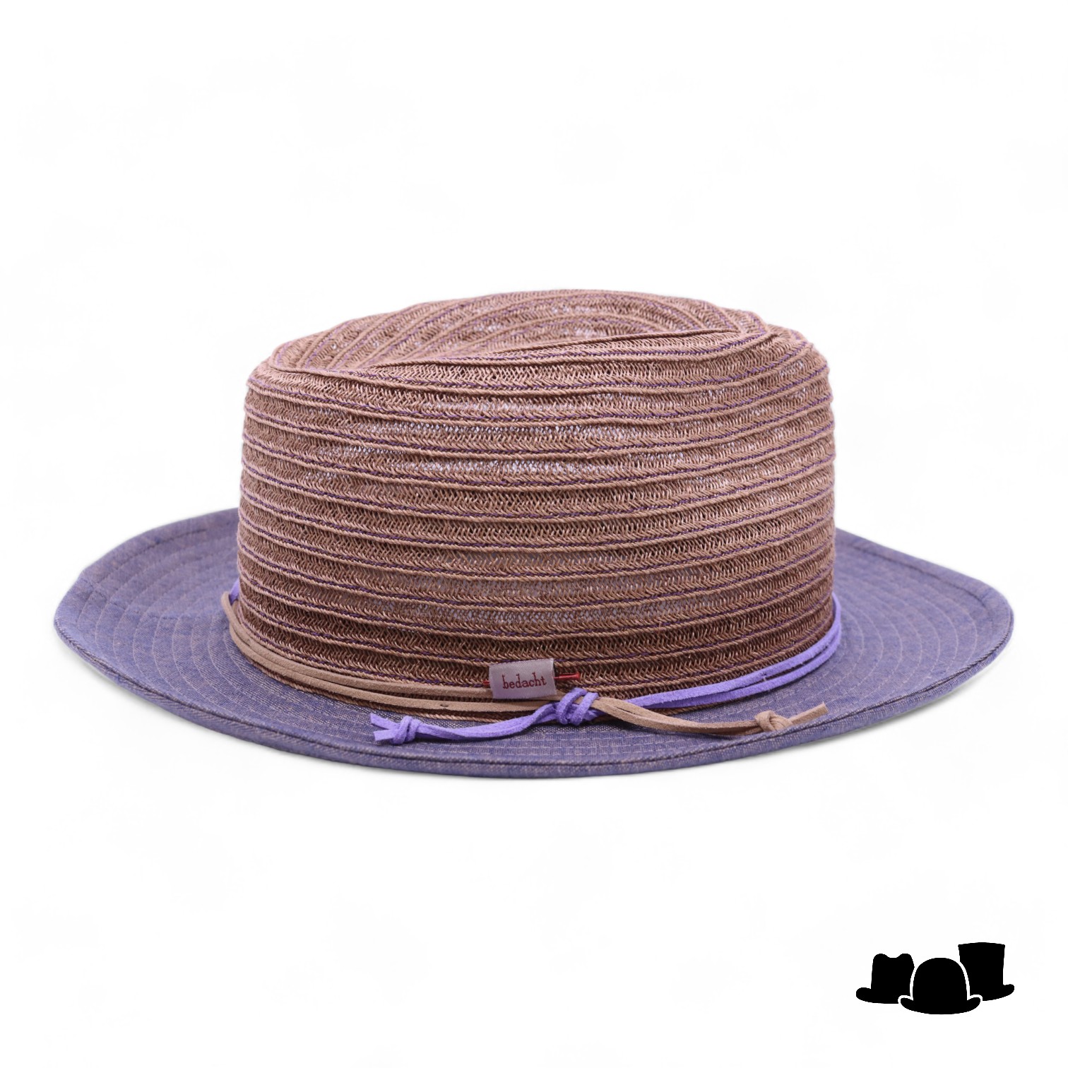 bedacht zomer fedora silas linnenmix mahonie bruin