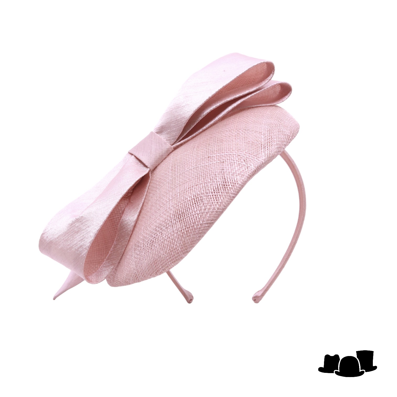 maddox fascinator dopje strik sinamay satin oyster