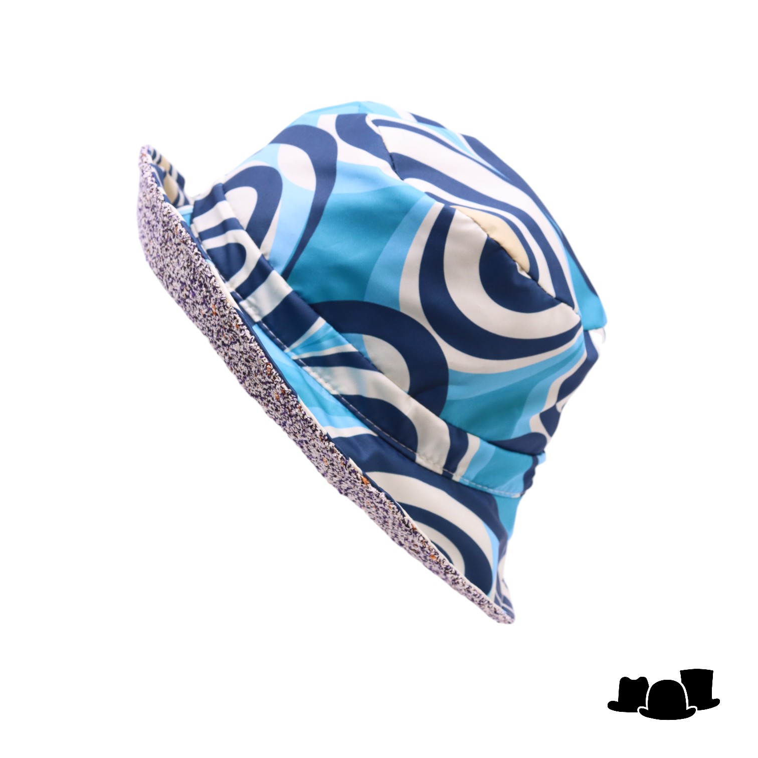 bedacht regenhoed ella swirls po blauw beige