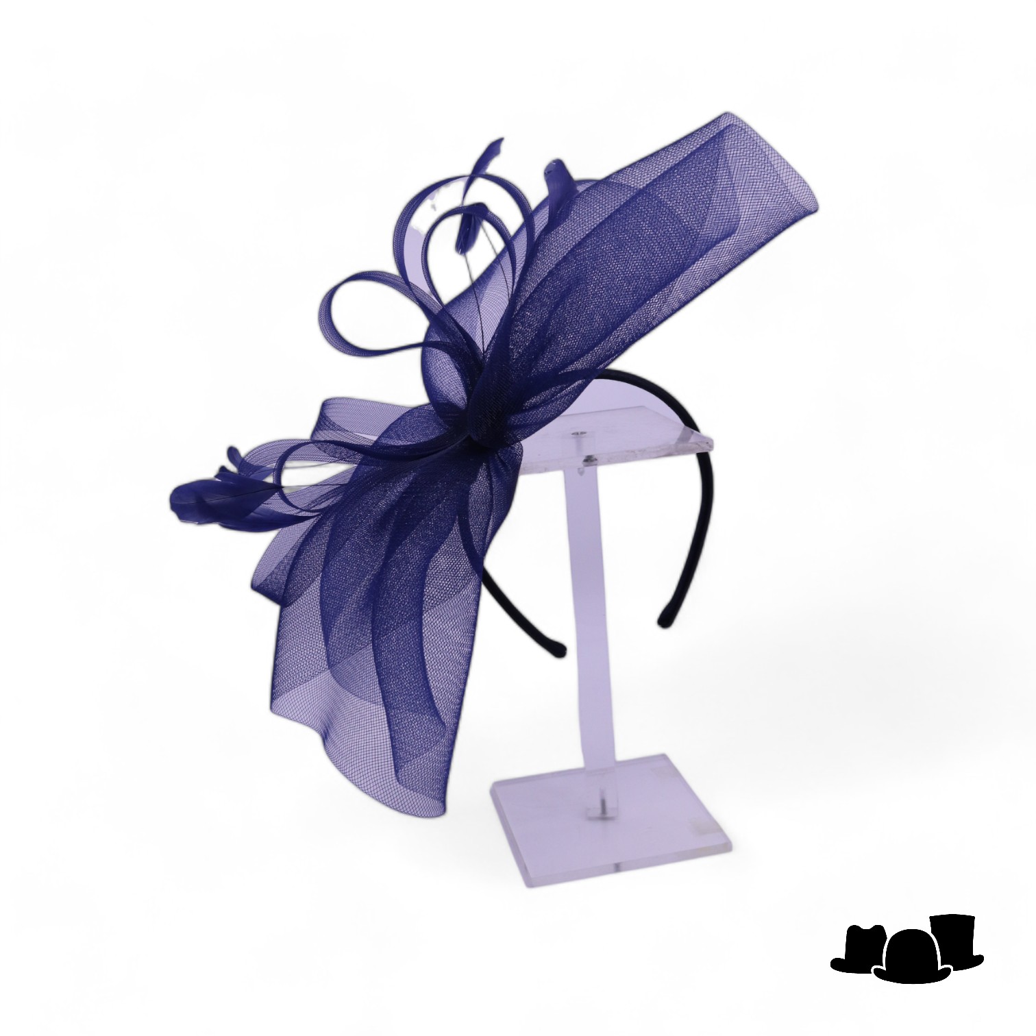 fischer fascinator loops and feathers crine navy